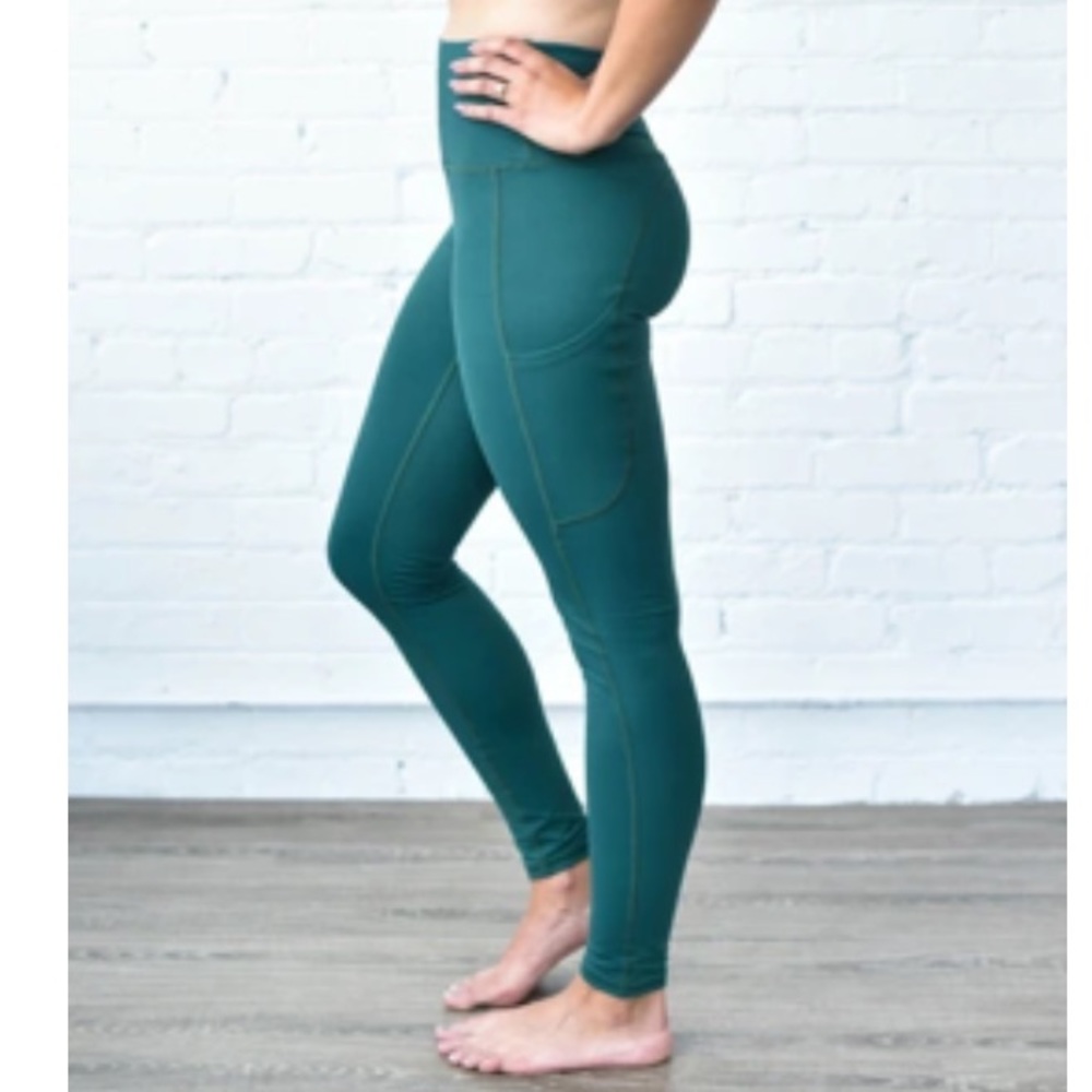 MELLO Dark Green Forest Hybrid Forever Leggings